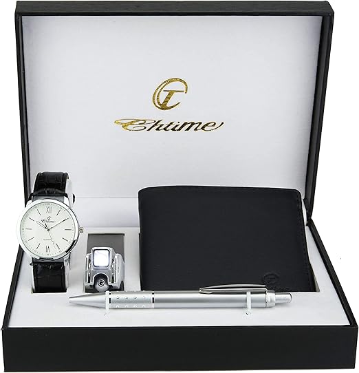 Bellos Hediye Seti Erkek Saati Cüzdan LED Lamba Çok Amaçlı resmi