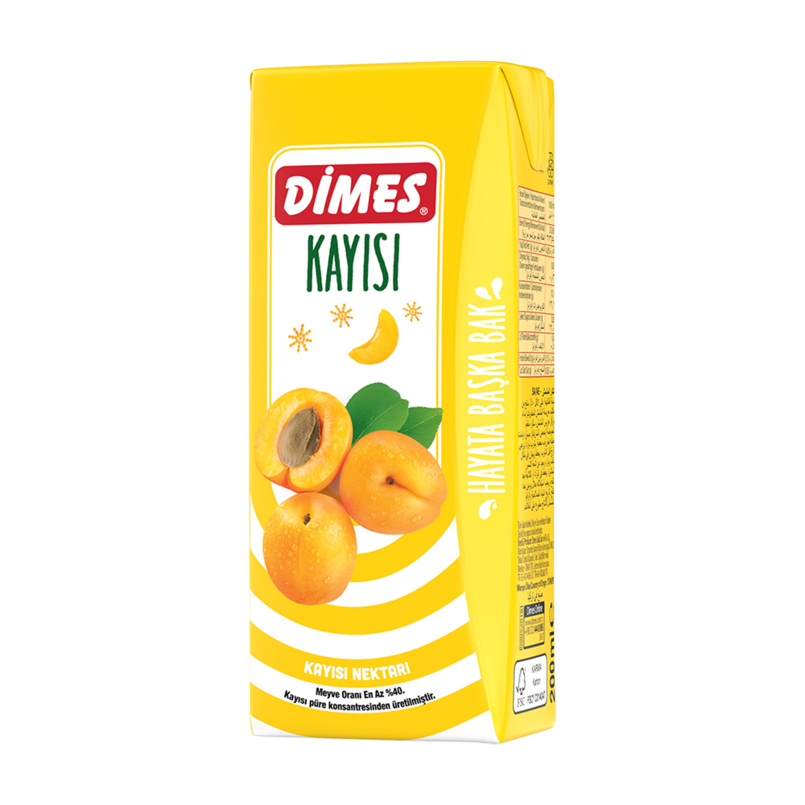 DİMES MEYVE SUYU KAYISI 200ML resmi